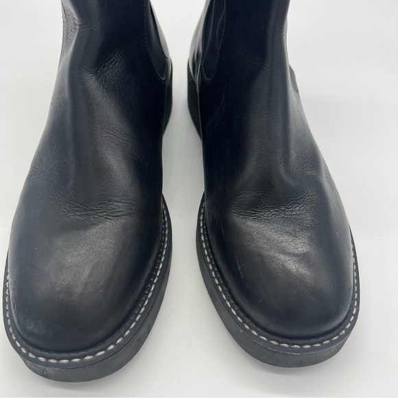 Schutz Kasey Leather Black Pull On Round Toe Chelsea Boots Womens Size 10 - Picture 3 of 9